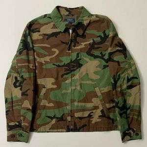 POLO RALPH LAUREN GREEN CAMO WINDBREAKER JACKET XL
